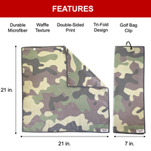 Load image into Gallery viewer, Camo Print Golf Towel
