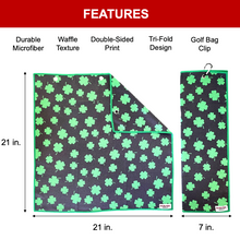 Load image into Gallery viewer, Clover Print Golf Towel
