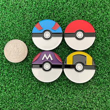 Load image into Gallery viewer, Pokeballs Inspired Golf Ball Markers (4 Pack)
