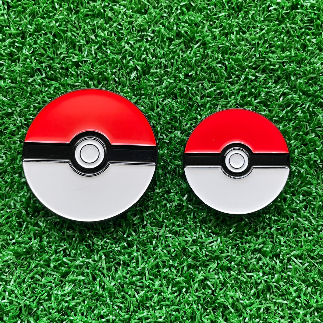 Pokeball Inspired Golf Ball Markers