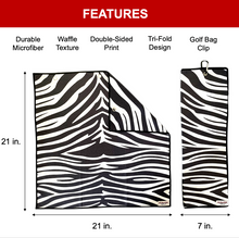 Load image into Gallery viewer, Zebra Print Golf Towel
